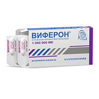 Купить Виферон супп рект 1млн МЕ №10