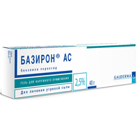 Купить Базирон АС гель д/наруж примен 5% 40г