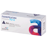 Купить Панкреатин таб по кишечнораств   25ЕД №60