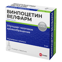Купить Винпоцетин-Велфарм конц д/р-ра д/инф 5мг/мл 2мл №10