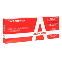 Купить Бисопролол-Акрихин таб ппо 10мг №30