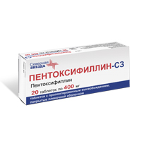 Купить Пентоксифиллин-СЗ таб ппо с пролонг высвоб 400мг №20
