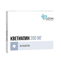 Купить Кветиапин таб ппо 200мг №60