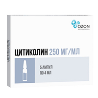Купить Цитиколин р-р д/в/в и в/м введ 250мг/мл 4мл №5
