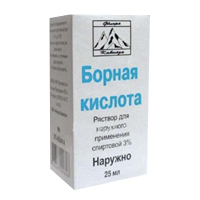 Купить Борная к-та р-р д/местн примен спирт 3% фл 25мл