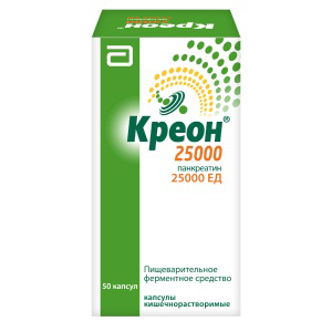 Купить Креон 25000 капс кишечнораств 25000ЕД №50