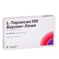 Купить Л-Тироксин 100 таб 100мкг №50