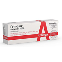 Купить Гепарин-Акри 1000 гель д/наружн примен 1000МЕ/г 30г
