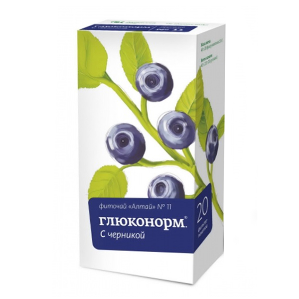 Купить Фиточай Алтай №11  2г №20 глюконорм с черникой