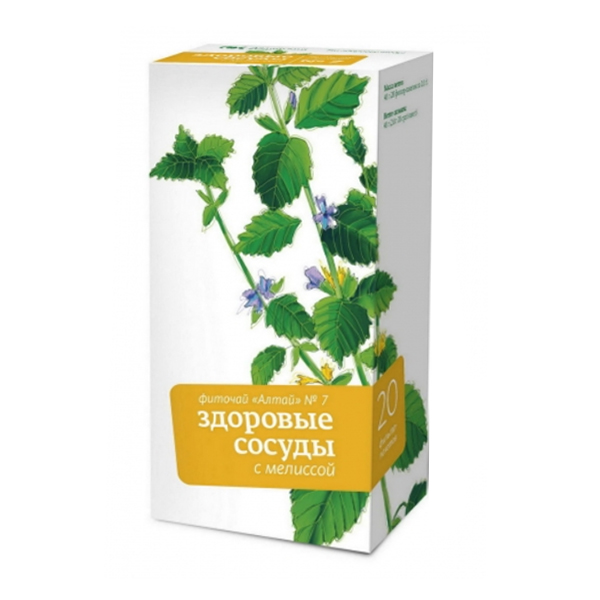 Купить Фиточай Алтай №7 Здоровые Сосуды 2г №20 мелисса