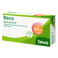 Купить Валз таб ппо 80мг №28