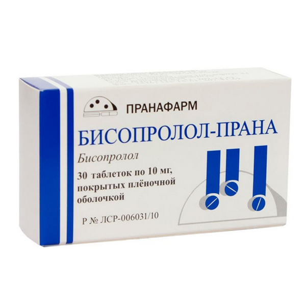 Купить Бисопролол-Прана таб ппо 10мг №30