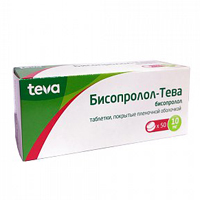 Купить Бисопролол-Тева таб ппо 10мг №50