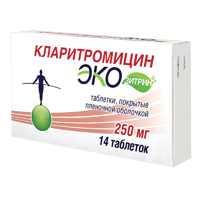 Купить Кларитромицин Экозитрин таб ппо 250мг №14