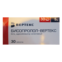 Купить Бисопролол-Вертекс таб ппо 5мг №30