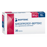 Купить Бисопролол-Вертекс таб ппо 10мг №30