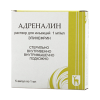 Купить Адреналина Г/Х р-р д/ин 0,1% 1мл №5