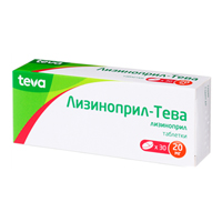 Купить Лизиноприл-Тева таб 20мг №30