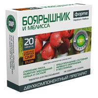 Купить Боярышник Форте и Мелисса Силум таб д/рассас №20