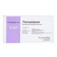 Купить Папаверин р-р д/ин 20мг/мл 2мл №10