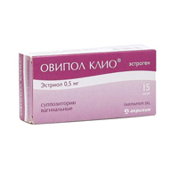 Купить Овипол Клио супп вагин 0,5мг №15