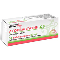Купить Аторвастатин-СЗ таб ппо 20мг №30