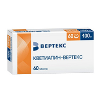 Купить Кветиапин-Вертекс таб ппо 100мг №60
