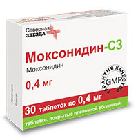 Купить Моксонидин-СЗ таб ппо 0,4мг №30