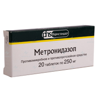 Купить Метронидазол таб 250мг №40