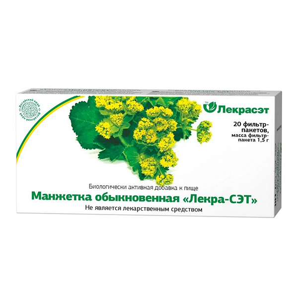 Купить Лекра-Сэт чайный напиток 2г №20 манжетка трава