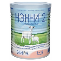 Купить НЭННИ 2 С ПРЕБИОТИКАМИ АДАПТИРОВАННАЯ СУХАЯ МОЛОЧНАЯ СМЕСЬ НА ОСНОВЕ КОЗЬЕГО МОЛОКА ДЛЯ ДЕТЕЙ С 6 МЕСЯЦЕВ 400,