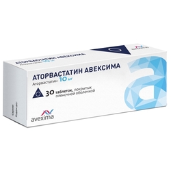Купить АТОРВАСТАТИН АВЕКСИМА ТАБ П/П/О 10МГ N30 (УП КОНТ ЯЧ 10Х3) ИНД УП