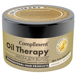 Купить COMPLIMENT МАСКА ДЛЯ ВОЛОС OIL THERAPY С МАСЛОМ АРГАНЫ МАКАДАМИИ КОКОСА ШИ ДЛЯ ВСЕХ ТИПОВ ВОЛОС ПИТАНИЕ И УКРЕ