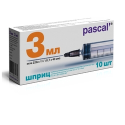 Купить Шприц  0,7ммX40мм 3мл №100 3-х комп 22G с иглой