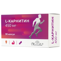 Купить Мирролла L-Карнитин капс 450мг №30