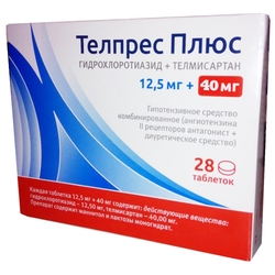 Купить Телпрес Плюс таб 12,5мг+40мг №28