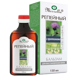 Купить Мирролла бальзам д/волос репейный 150мл д/восстан структуры волос с протеинами
