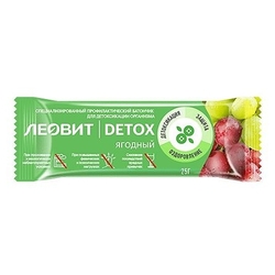 Купить ЛЕОВИТ DETOX БАТОНЧИК ДЕТОКСИКАЦИОННЫЙ ЯГОДНЫЙ 25,0