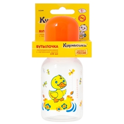 Купить Курносики бутылка с соской латекс Арт.11144 125мл 0+ мес птички
