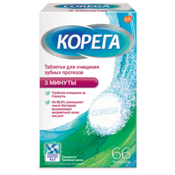 Купить КОРЕГА 3 МИНУТЫ ТБЛ. №36 Д/ОЧИЩ. ЗУБ. ПРОТ.