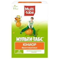 Купить Мульти-Табс Юниор таб жев №30 с фруктовым вкусом