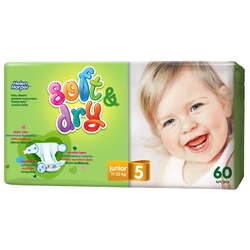 Купить ПОДГУЗНИКИ №5 SOFT&DRY HELEN HARPER JUNIOR (МЕГА) (11-25КГ)  60*3