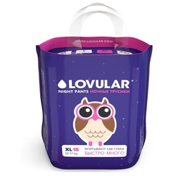 Купить ПОДГУЗНИКИ ДЕТСКИЕ LOVULAR NIGHT ТРУСИКИ НОЧНЫЕ Р.XL (12-17КГ) N18 УП