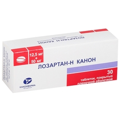 Купить ЛОЗАРТАН-H КАНОН ТАБЛ. П.П.О. 12,5МГ+50МГ N30