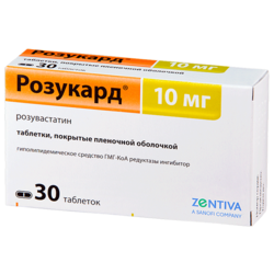Купить Розукард таб ппо 10мг №30