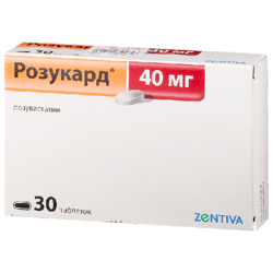 Купить Розукард таб 40мг №30