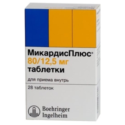 Купить Микардис Плюс таб 80мг/12,5мг №28