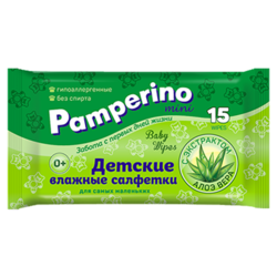 Купить Памперино салфетки влажные д/дет, №15 Мини