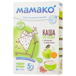 Купить Мамако каша на коз молоке 200г 5+ мес яблоко морковь