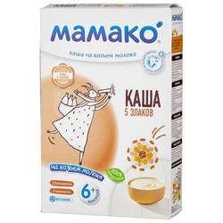 Купить Мамако каша на коз молоке 200г 6+ мес 5 злаков